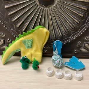 Vintage My Little Pony Dinosaur Suit and Sunsuit with shoes complete set Rare